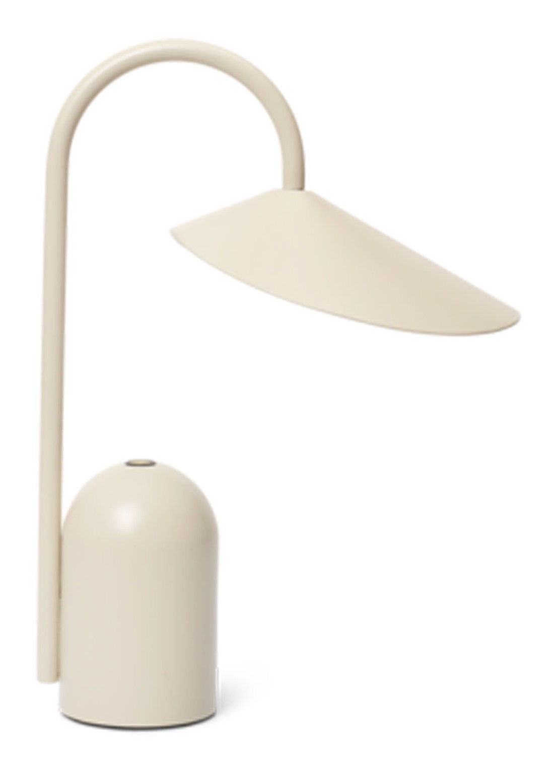 ferm LIVING Arum portable tafellamp - voorkant taupe