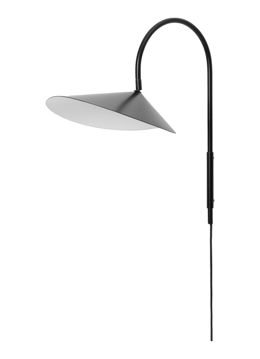 ferm LIVING Arum Swivel wandlamp  - voorkant zwart