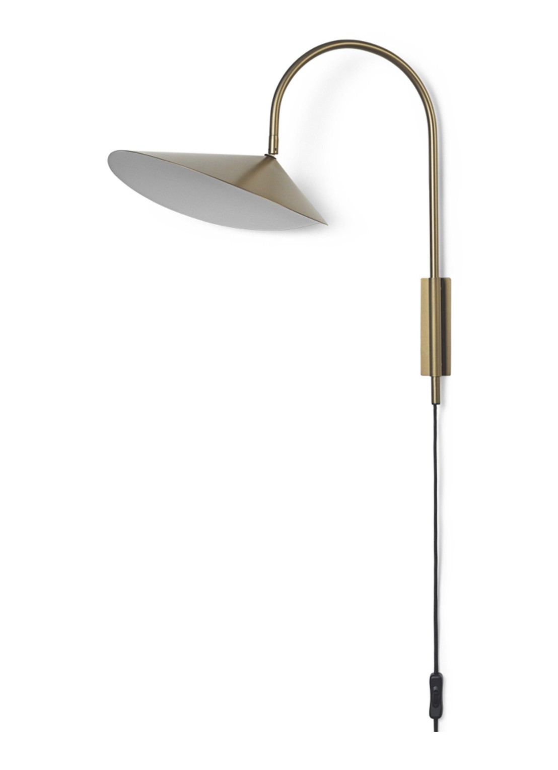 ferm LIVING Arum Swivel wandlamp  - voorkant bruin
