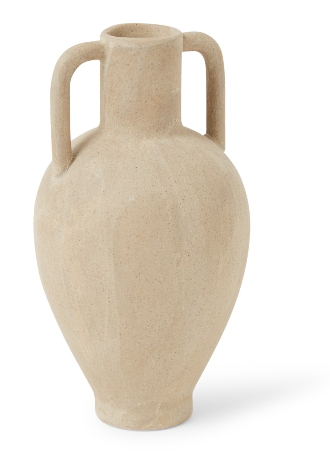 ferm LIVING Ary Mini vaas L 11,5 cm - voorkant beige
