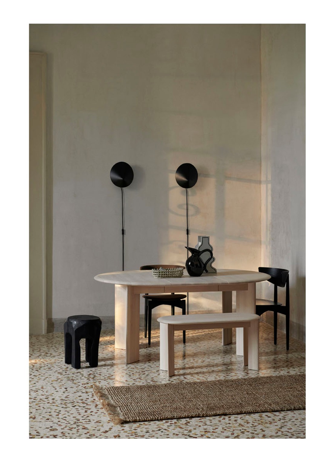 ferm LIVING Athens Runner tapijt 80 x 250 cm - detail bruin