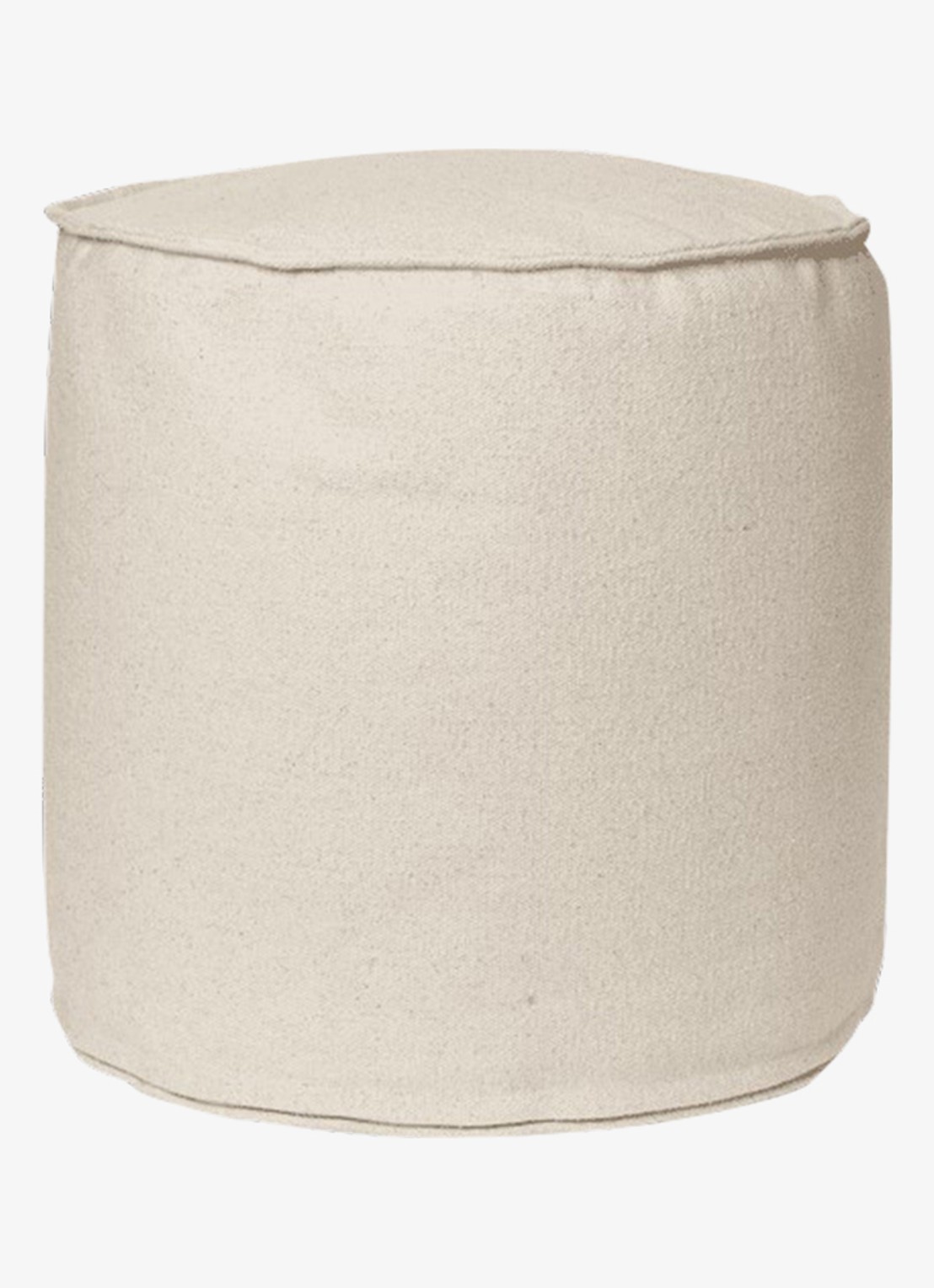 ferm LIVING Aun poef ø40 cm - voorkant gebroken wit