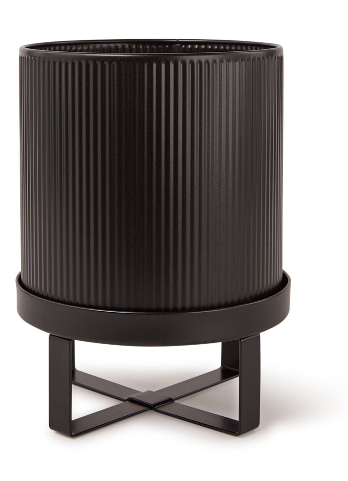 ferm LIVING Bau Pot plantenbak voor binnen 18 x 24 cm - voorkant 2 zwart
