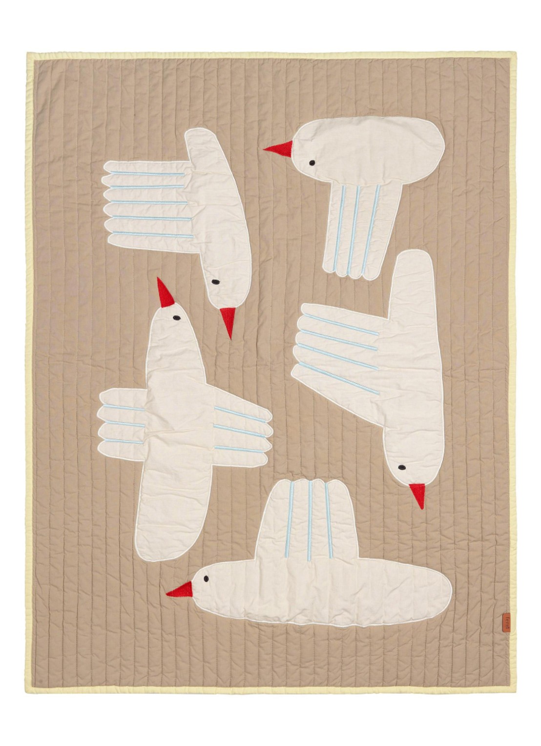 ferm LIVING Bird wanddeken  - voorkant zand