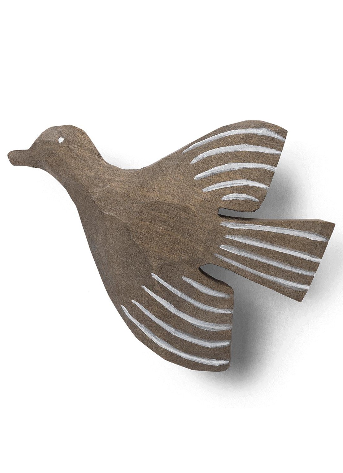 ferm LIVING Bird wandhaak 7,5 cm - voorkant bruin