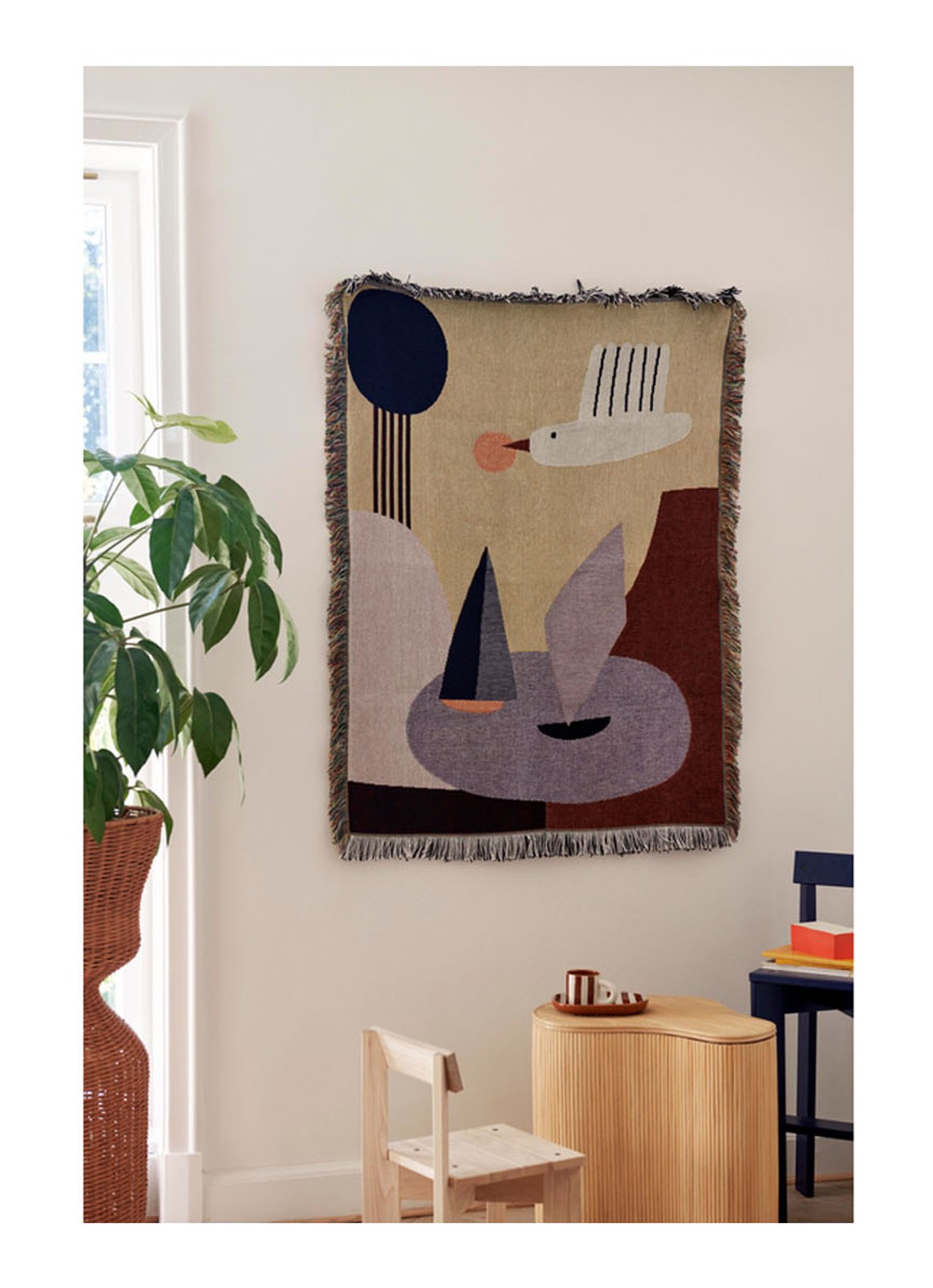 ferm LIVING Bird wandkleed 110 x 80 cm - voorkant 2 undefined