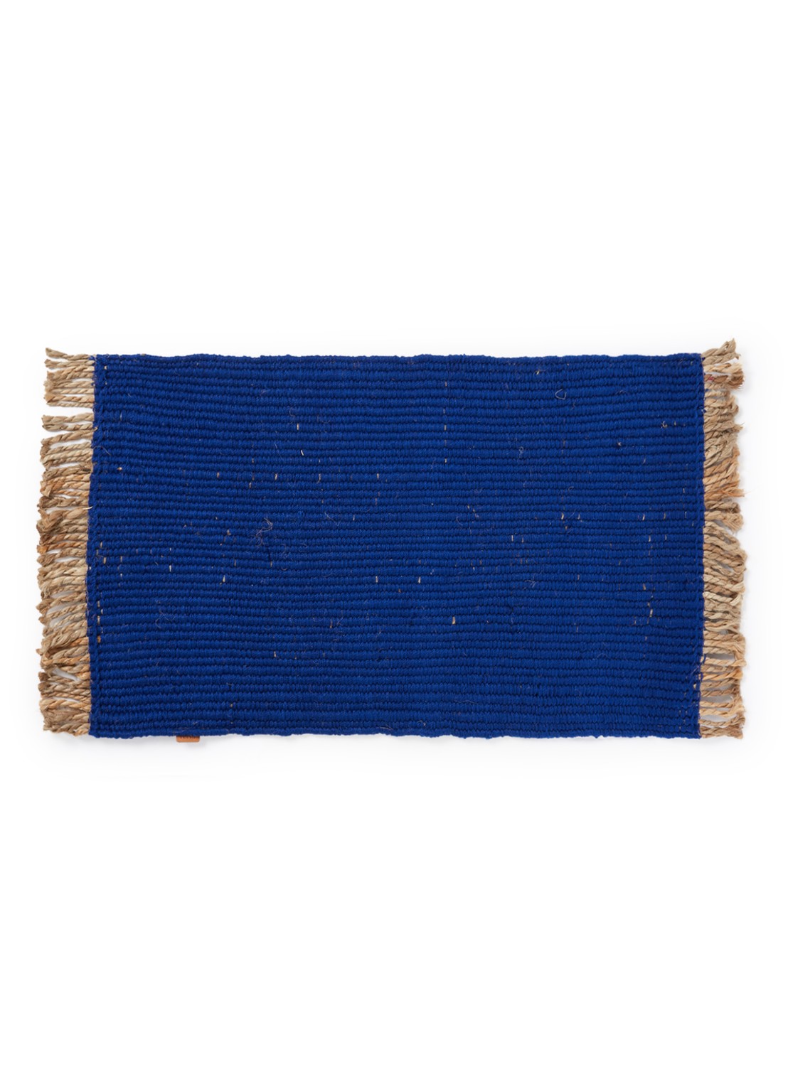 ferm LIVING Block deurmat 80 x 50 cm - voorkant kobaltblauw