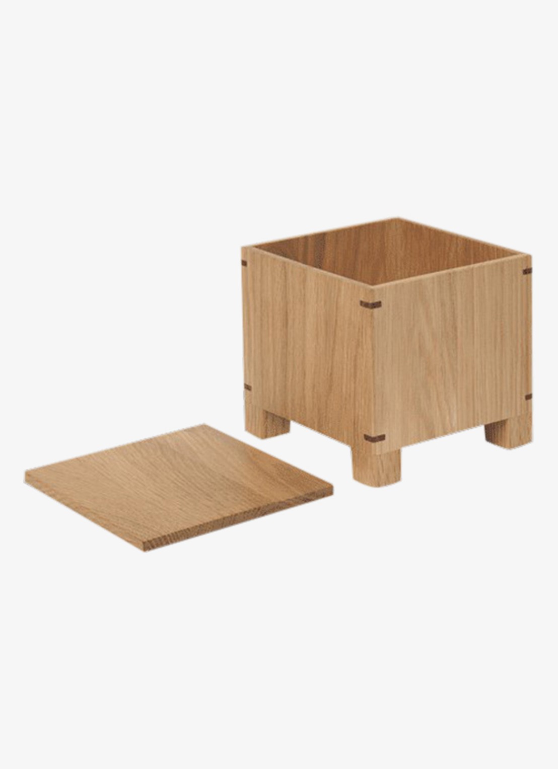 ferm LIVING Bon garlic opbergbox 12 x 12 cm - voorkant 3 naturel