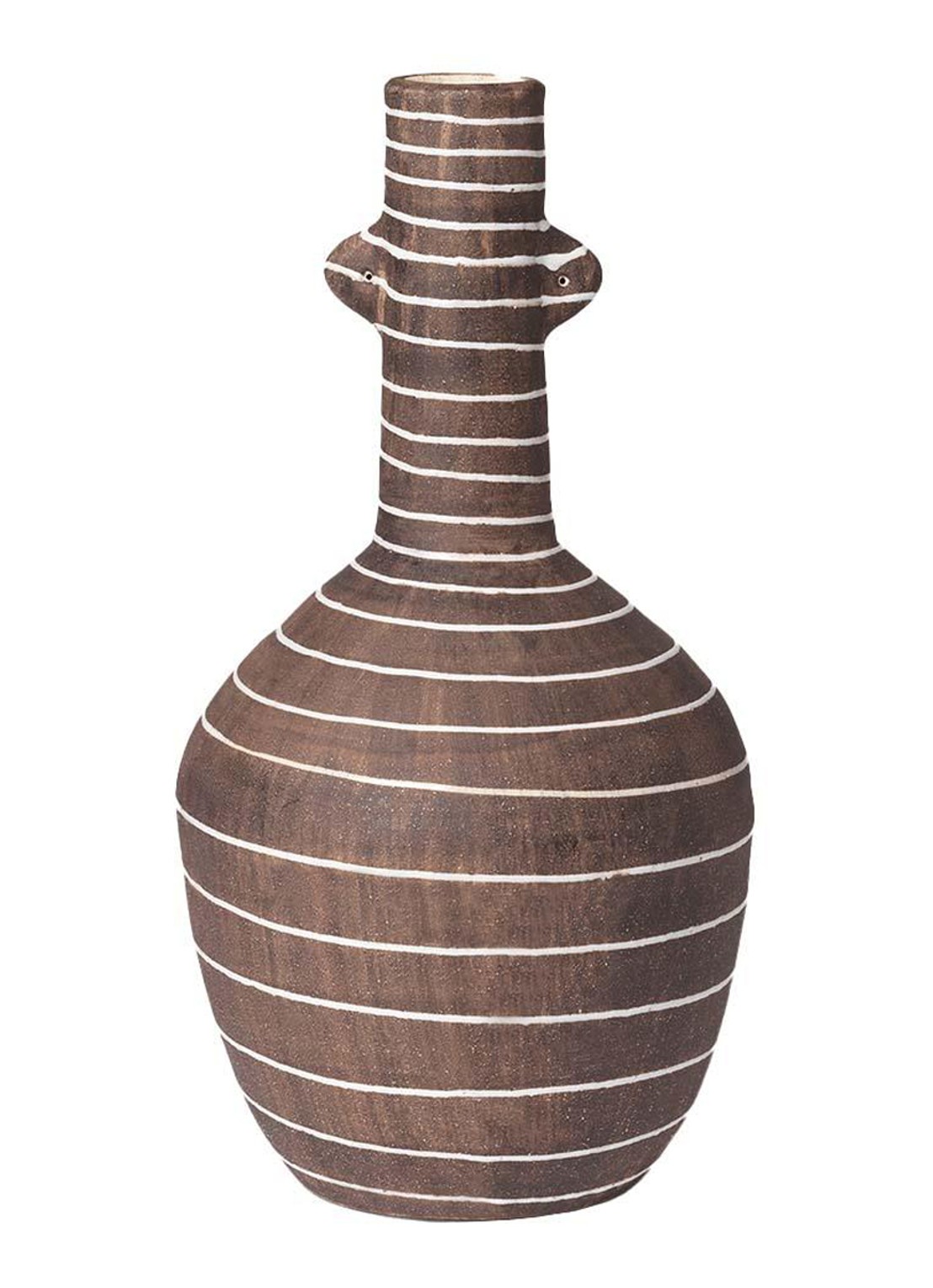 ferm LIVING Brura vaas 32 cm - voorkant 3 bruin
