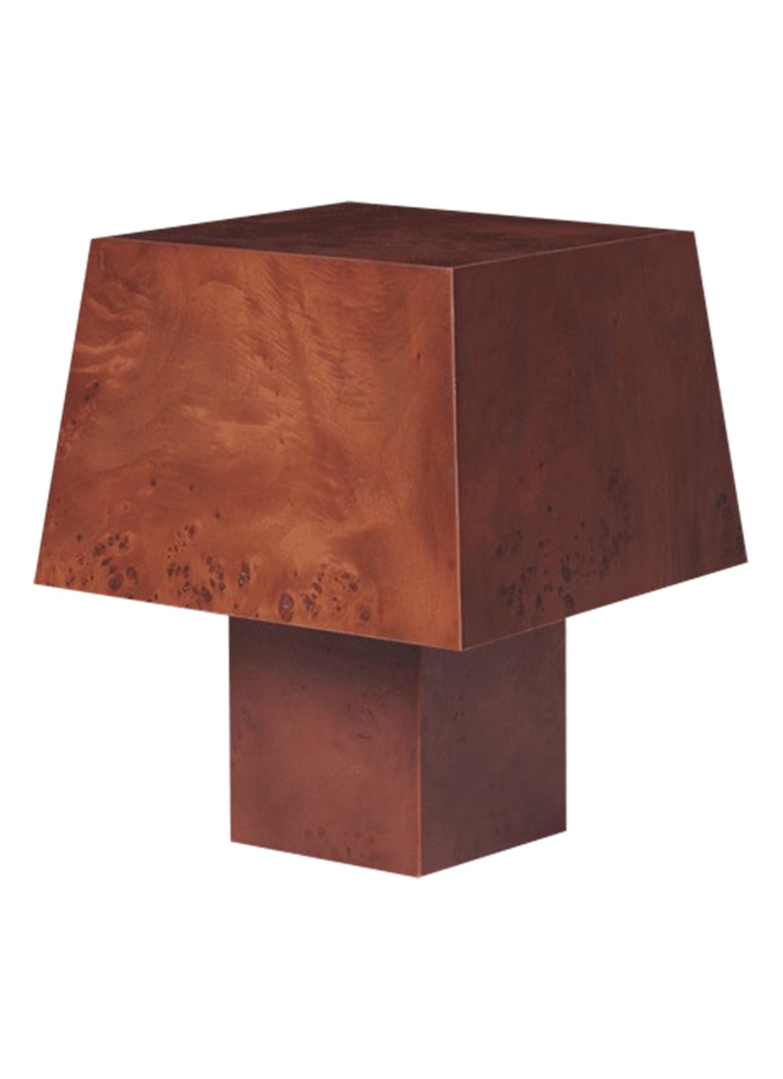 ferm LIVING Burl tafellamp - voorkant donkerbruin