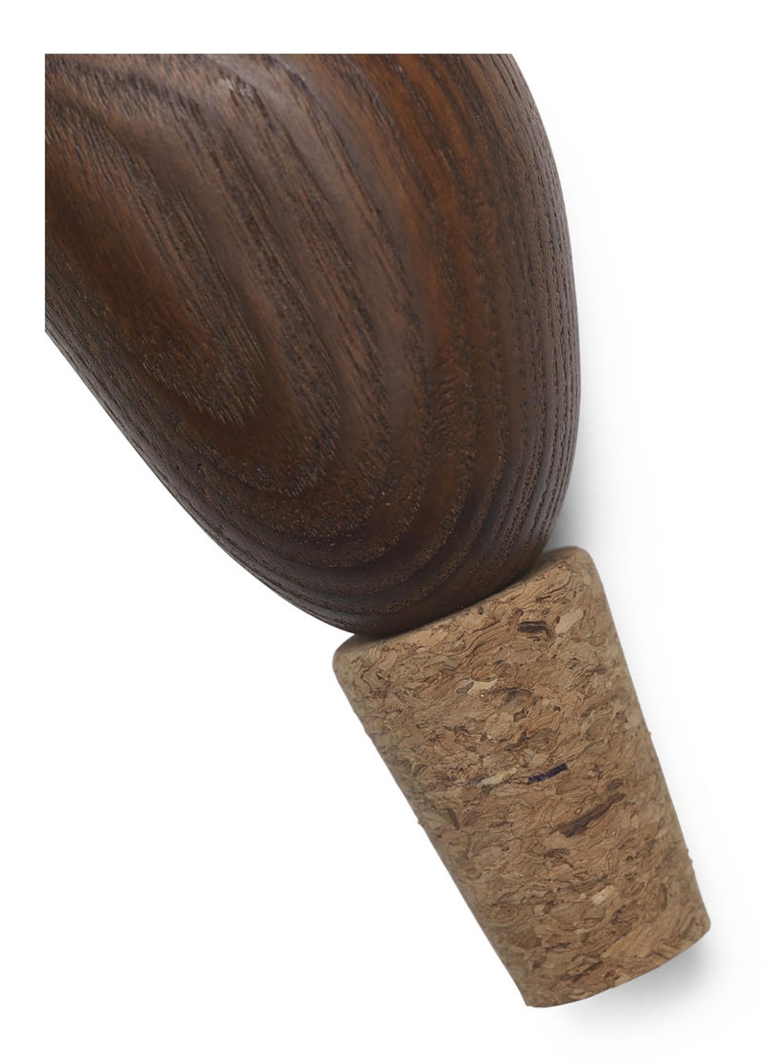 ferm LIVING Cairn wijnstopper set van 2 - detail donkerbruin