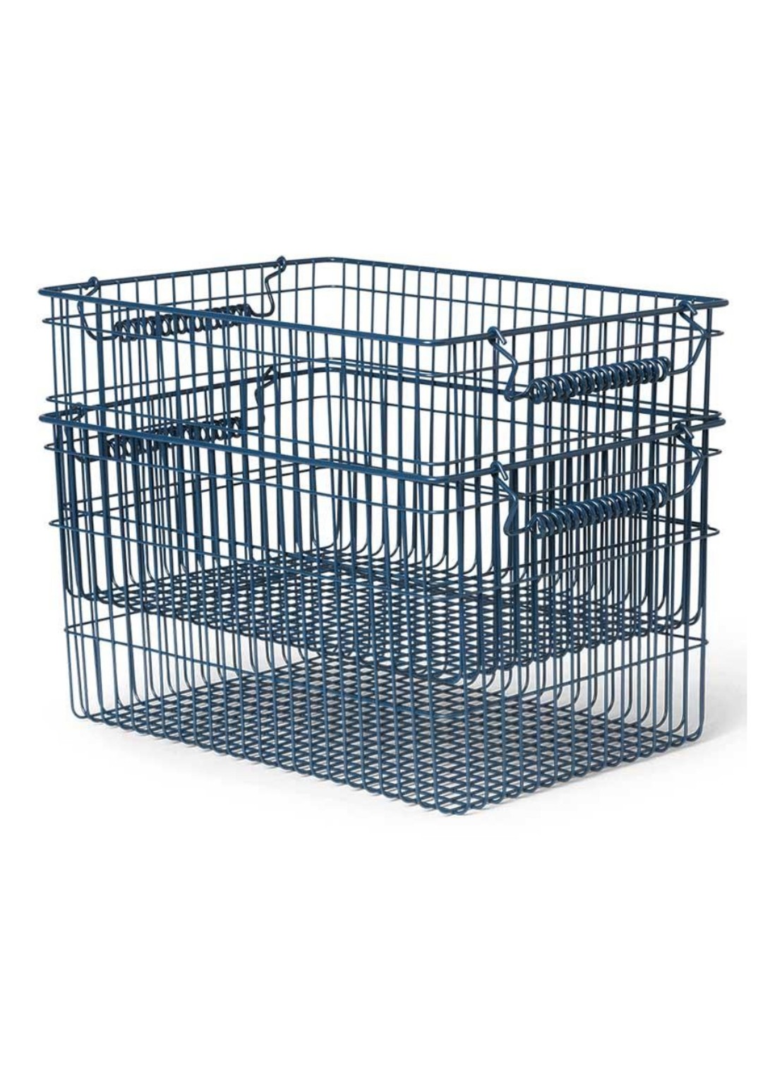 ferm LIVING Cala opbergmand set van 2  - voorkant blauw