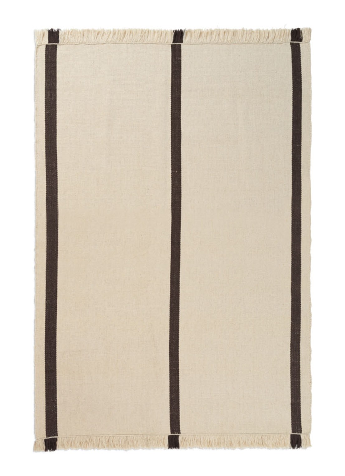 ferm LIVING Calm kelim vloerkleed 140 x 200 cm - voorkant gebroken wit