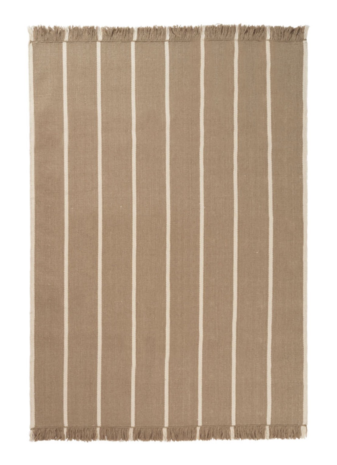 ferm LIVING Calm kelim vloerkleed 140 x 200 cm - voorkant zand