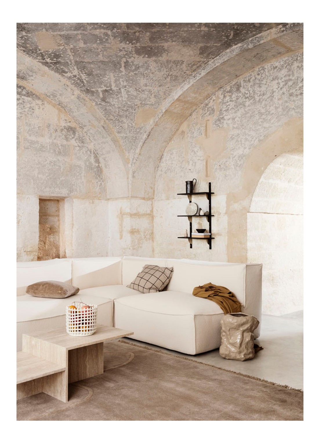 ferm LIVING Calm sierkussen 48 x 48 cm - detail 3 camel
