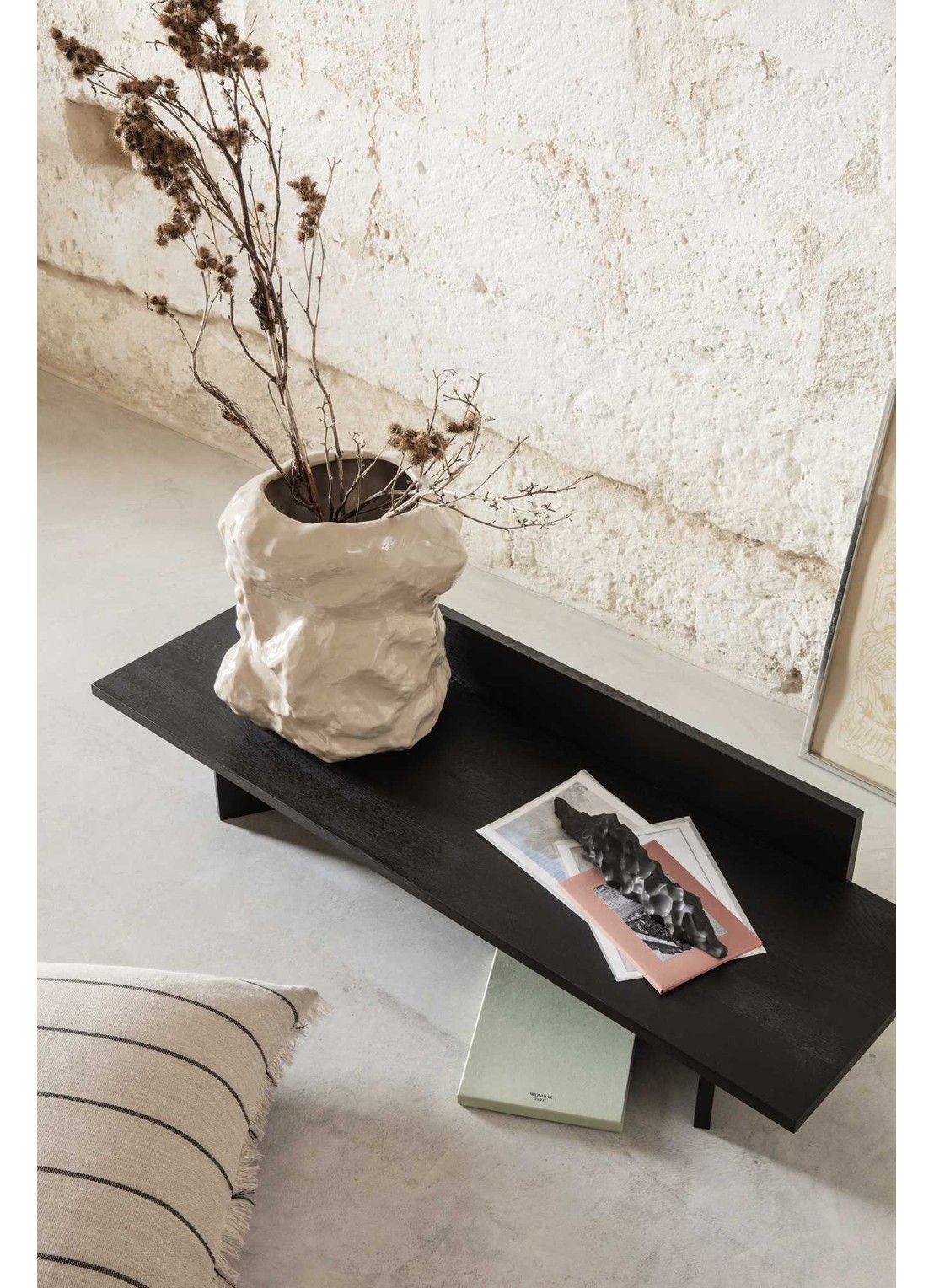 ferm LIVING Calm sierkussen in linnenblend 78 x 78 cm - detail 4 beige
