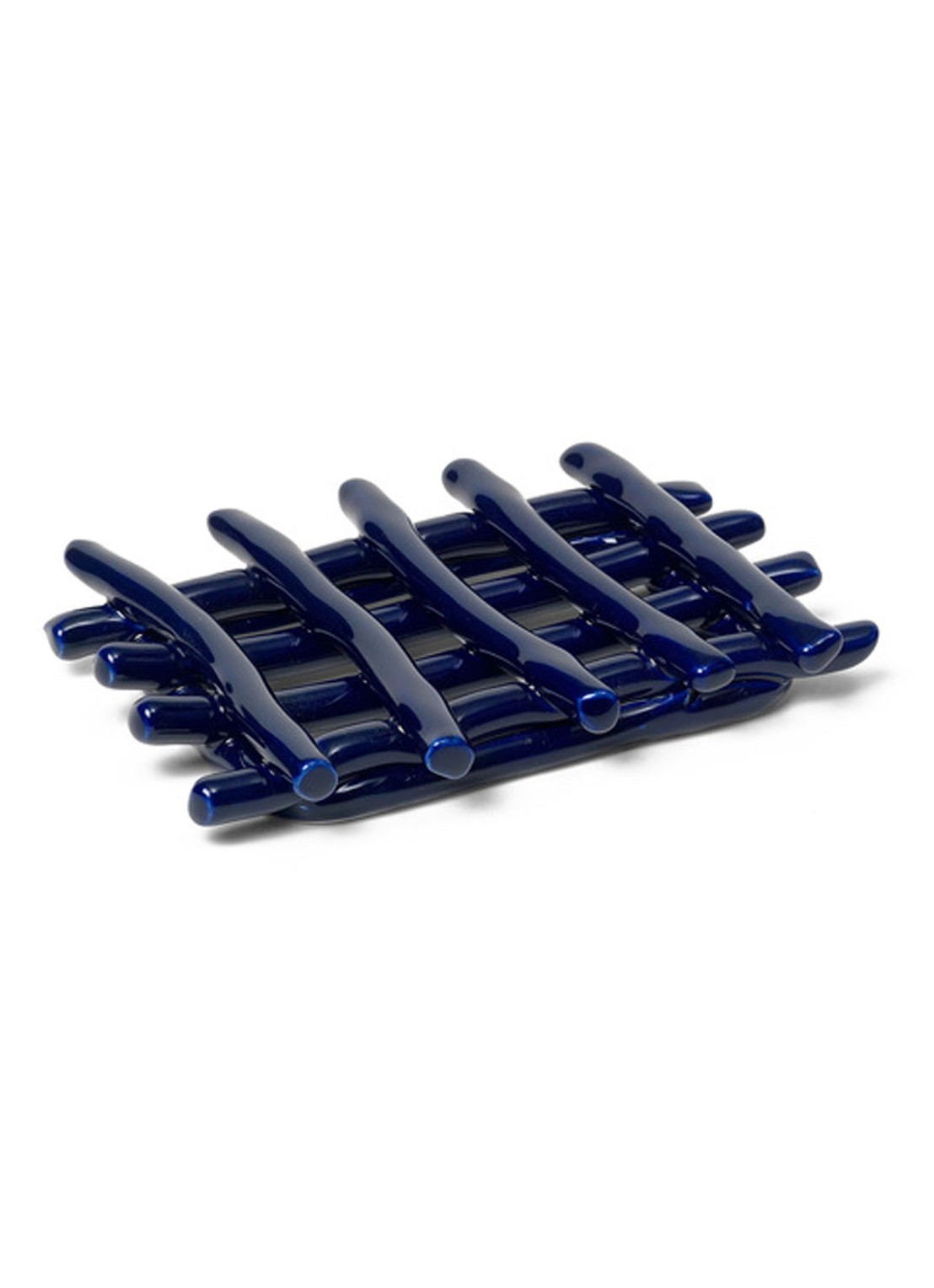 ferm LIVING Ceramic zeepbakje 10 x 15 cm - voorkant zwart