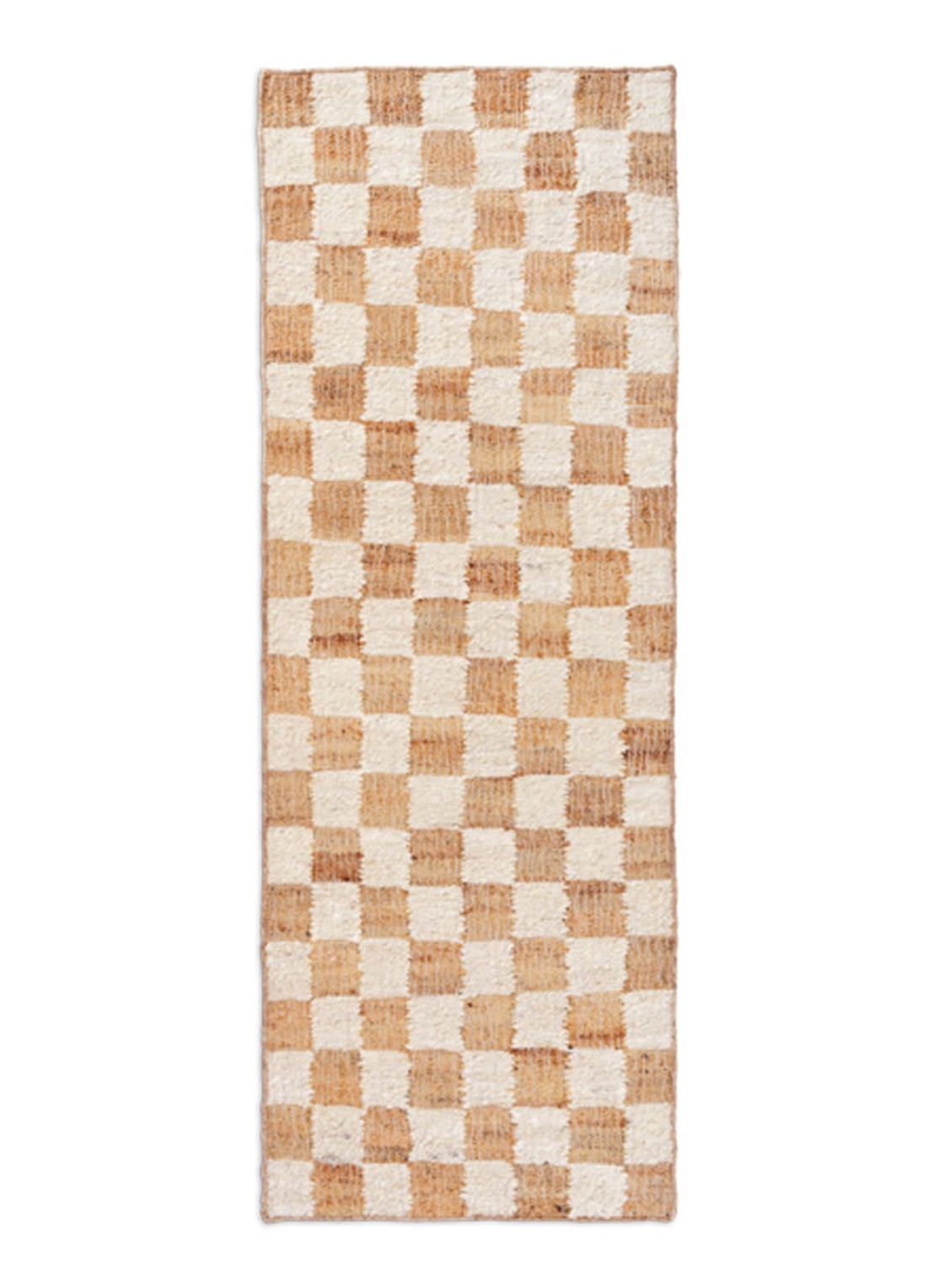 ferm LIVING Check tafelloper 180 x 70 cm - voorkant gebroken wit