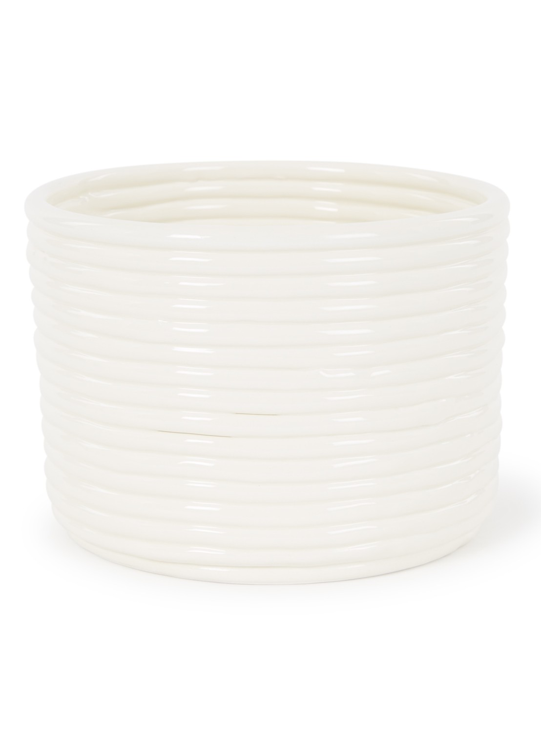 ferm LIVING Corduroy vaas 15 cm - voorkant gebroken wit
