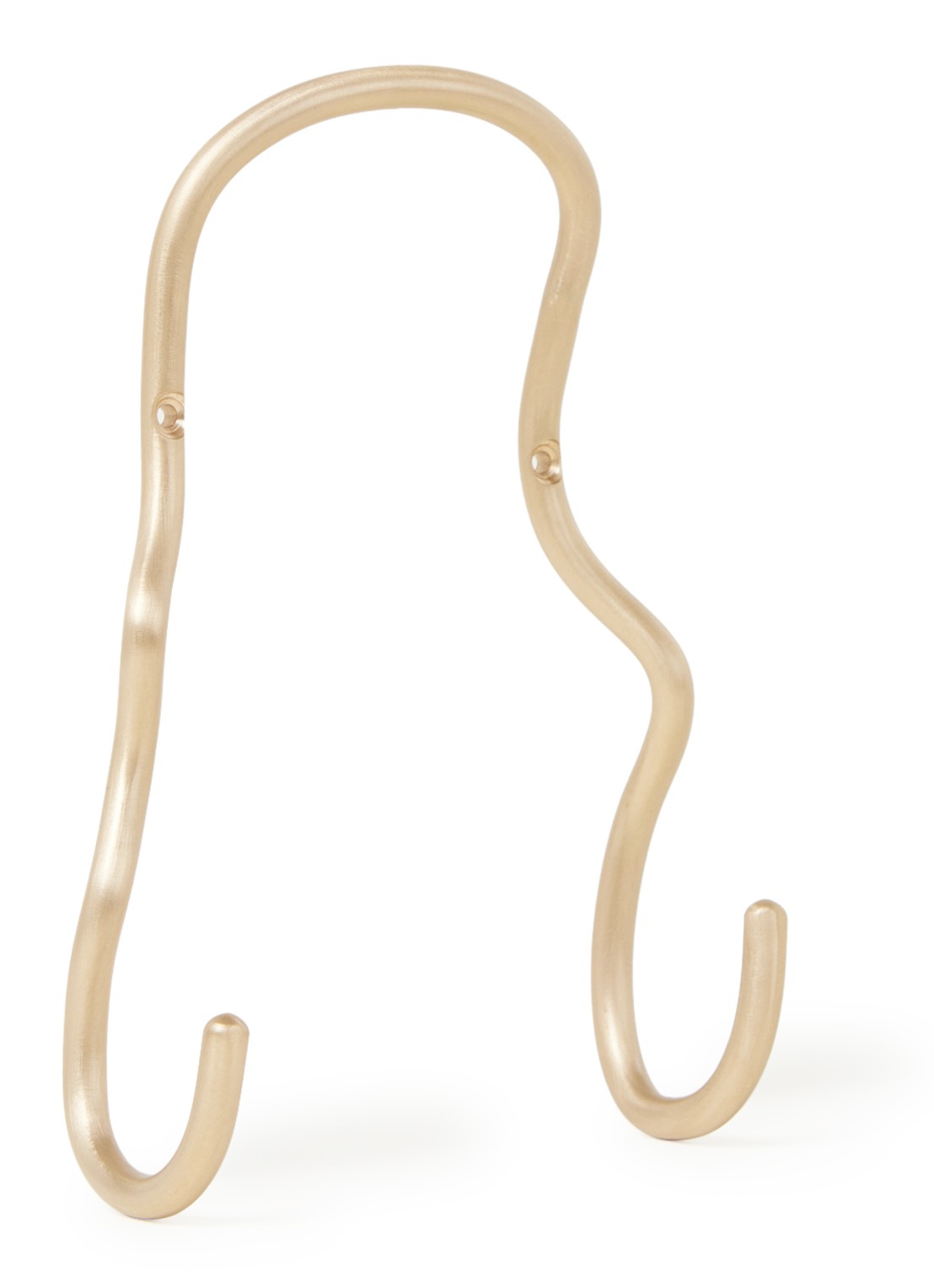 ferm LIVING Curvature Double haak - voorkant goud