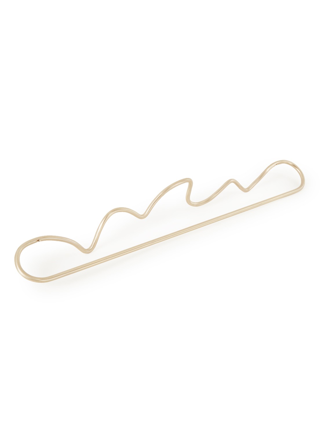 ferm LIVING Curvature handdoekhaak van messing - voorkant goud