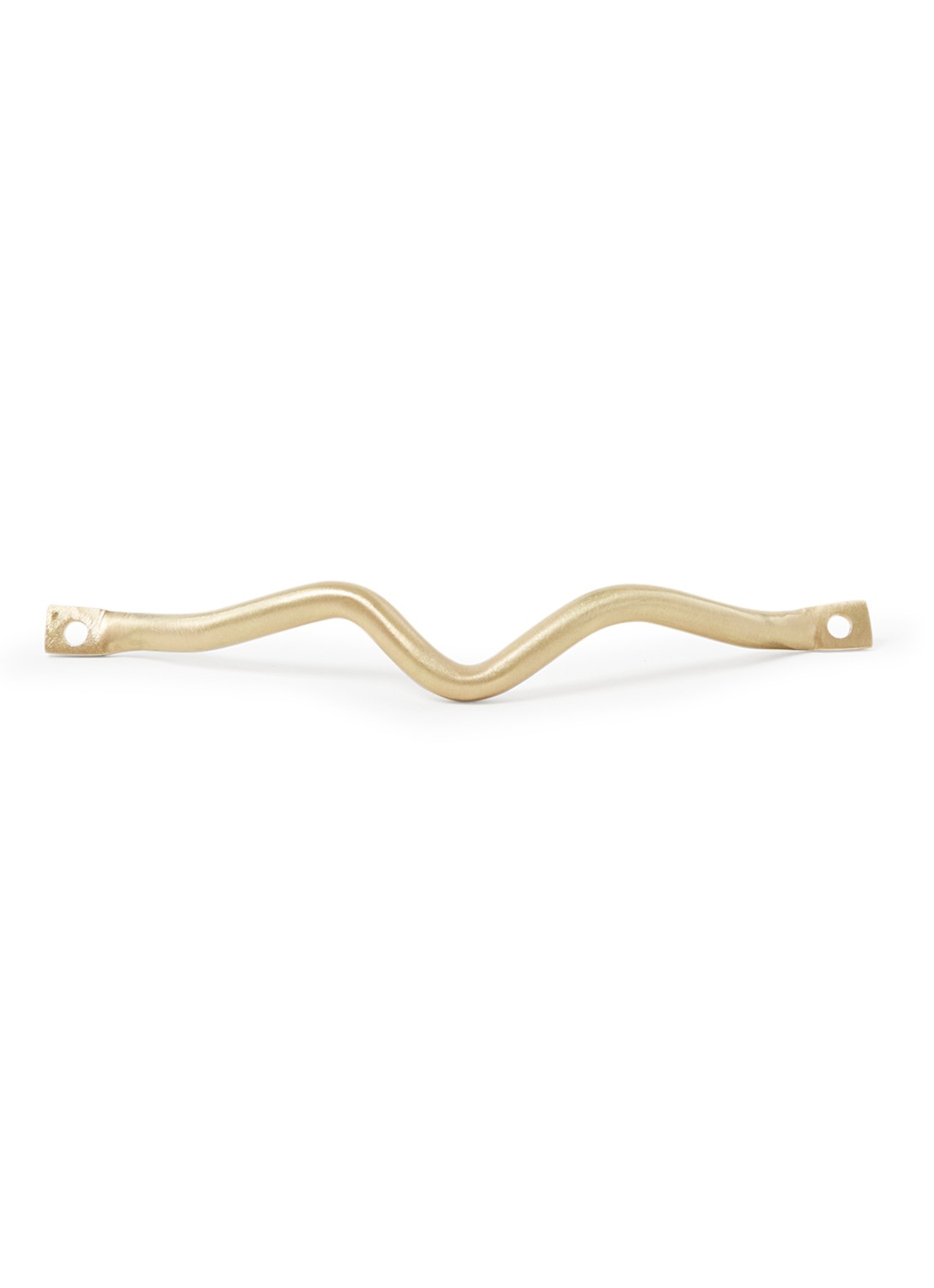 ferm LIVING Curvature handgreep van messing - voorkant 2 goud