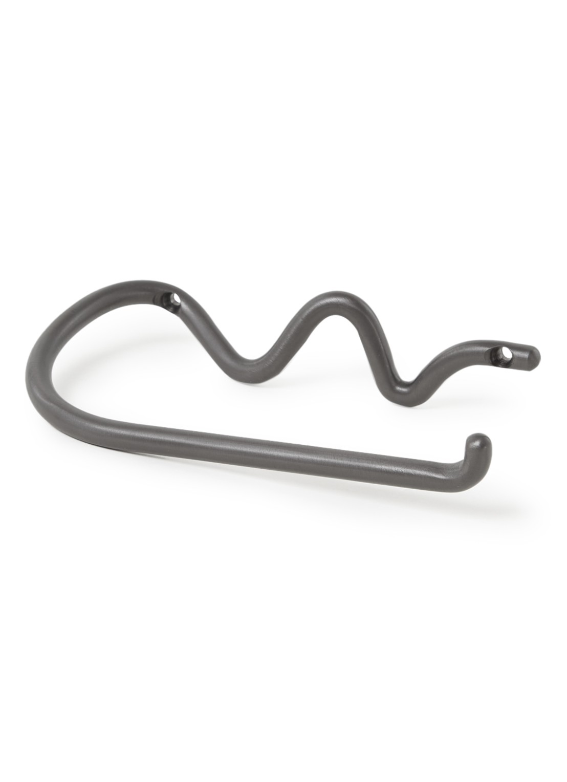ferm LIVING Curvature toiletrolhouder  - voorkant antraciet