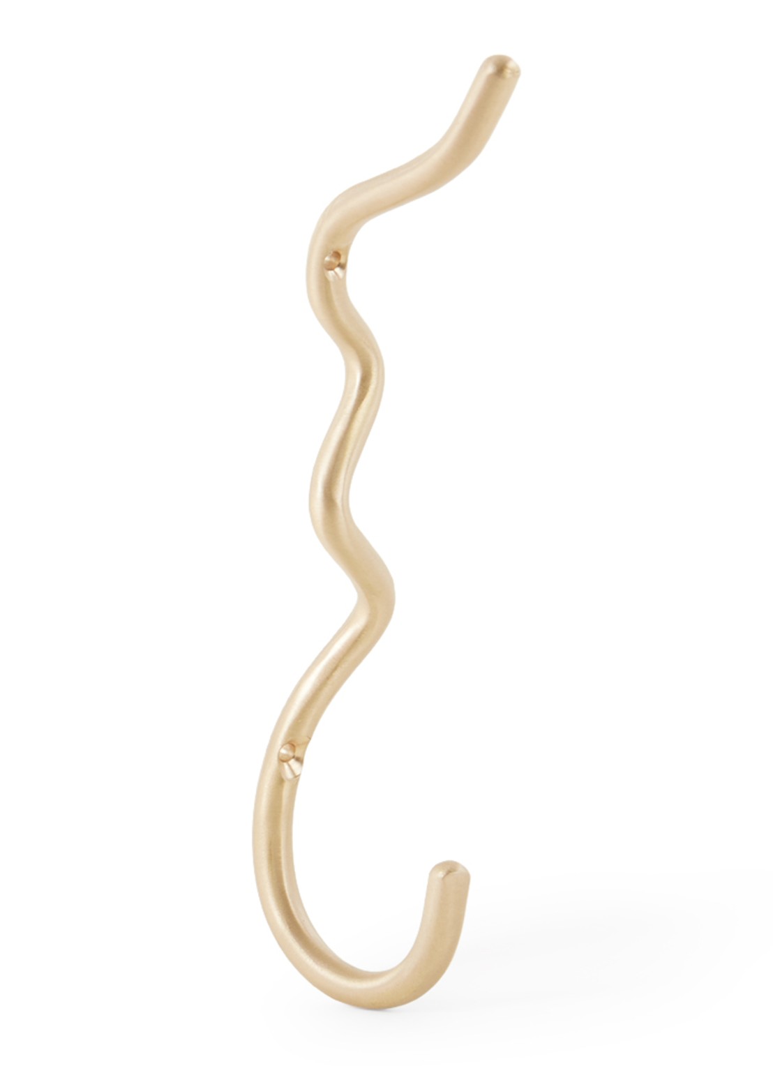 ferm LIVING Curvature wandhaak  - voorkant 2 goud
