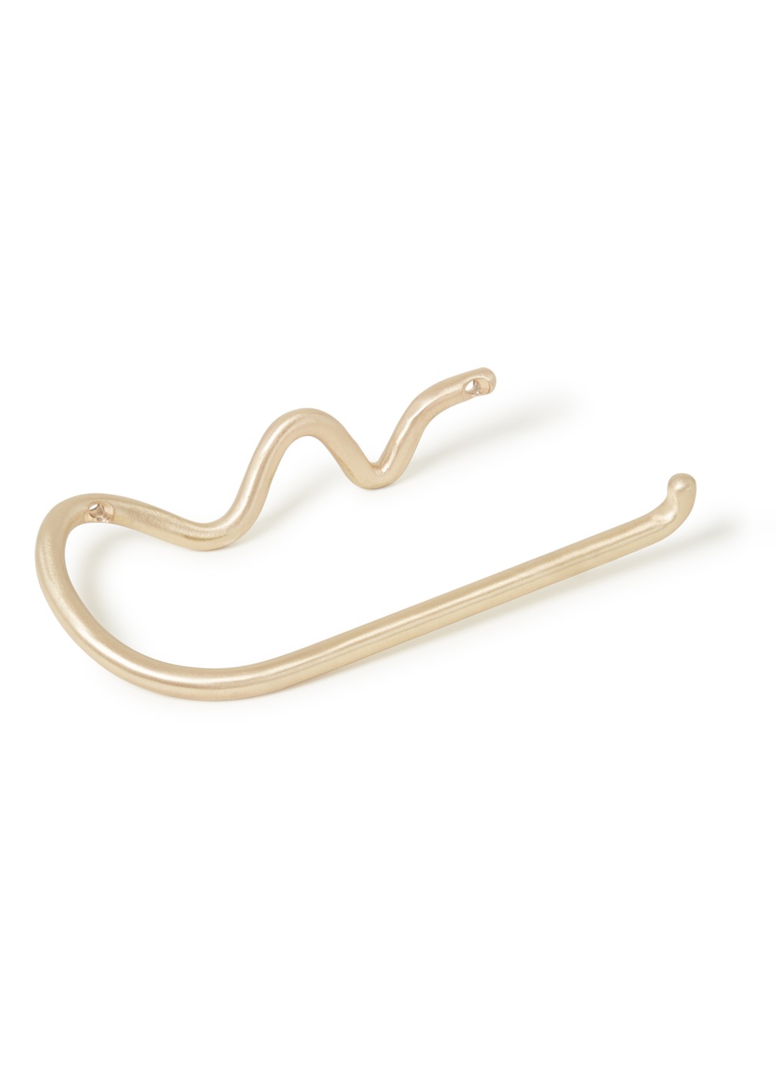 ferm LIVING Curvature WC-rolhouder - voorkant goud