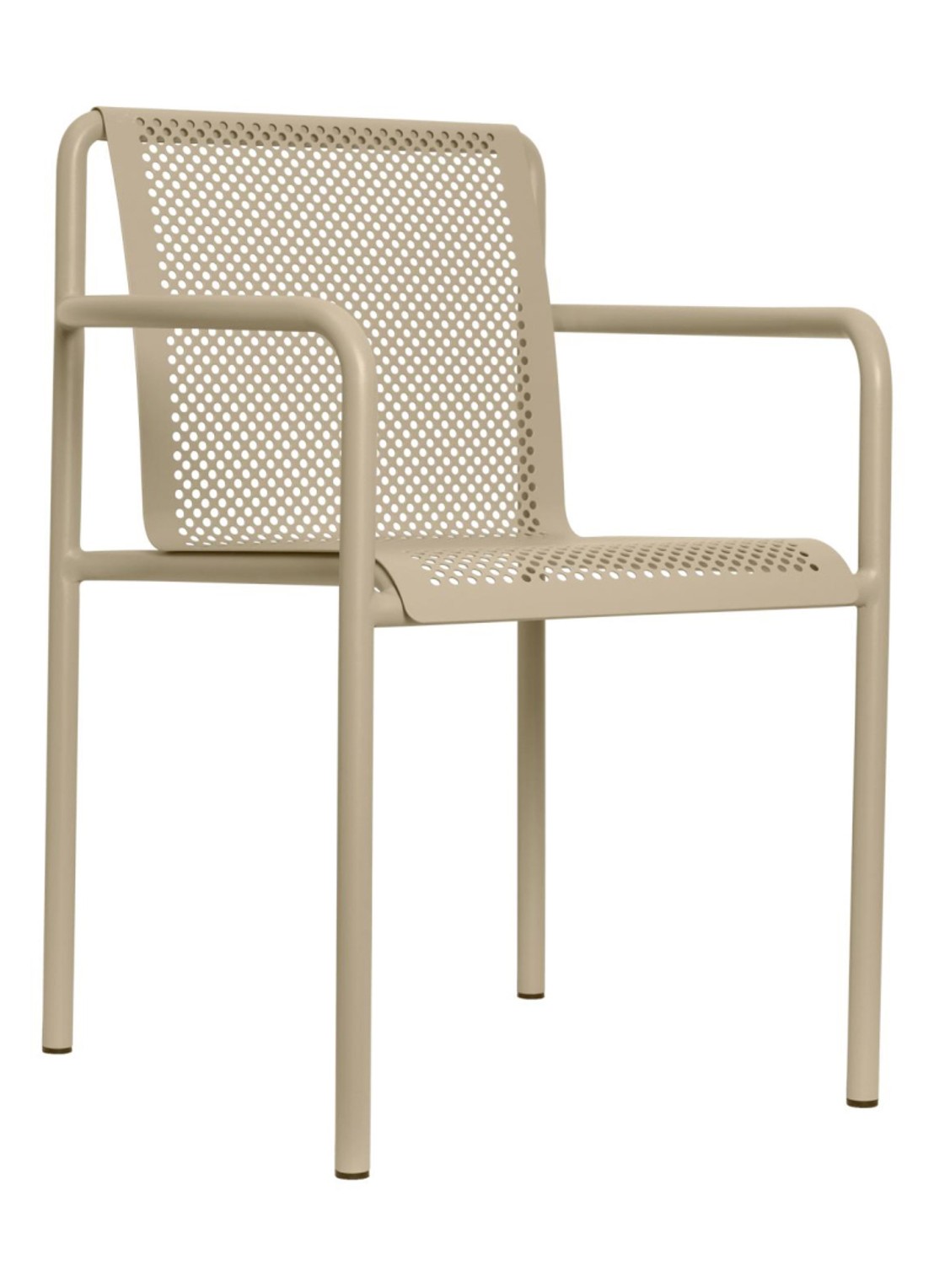 ferm LIVING Dapple stoel met armleuning  - voorkant beige