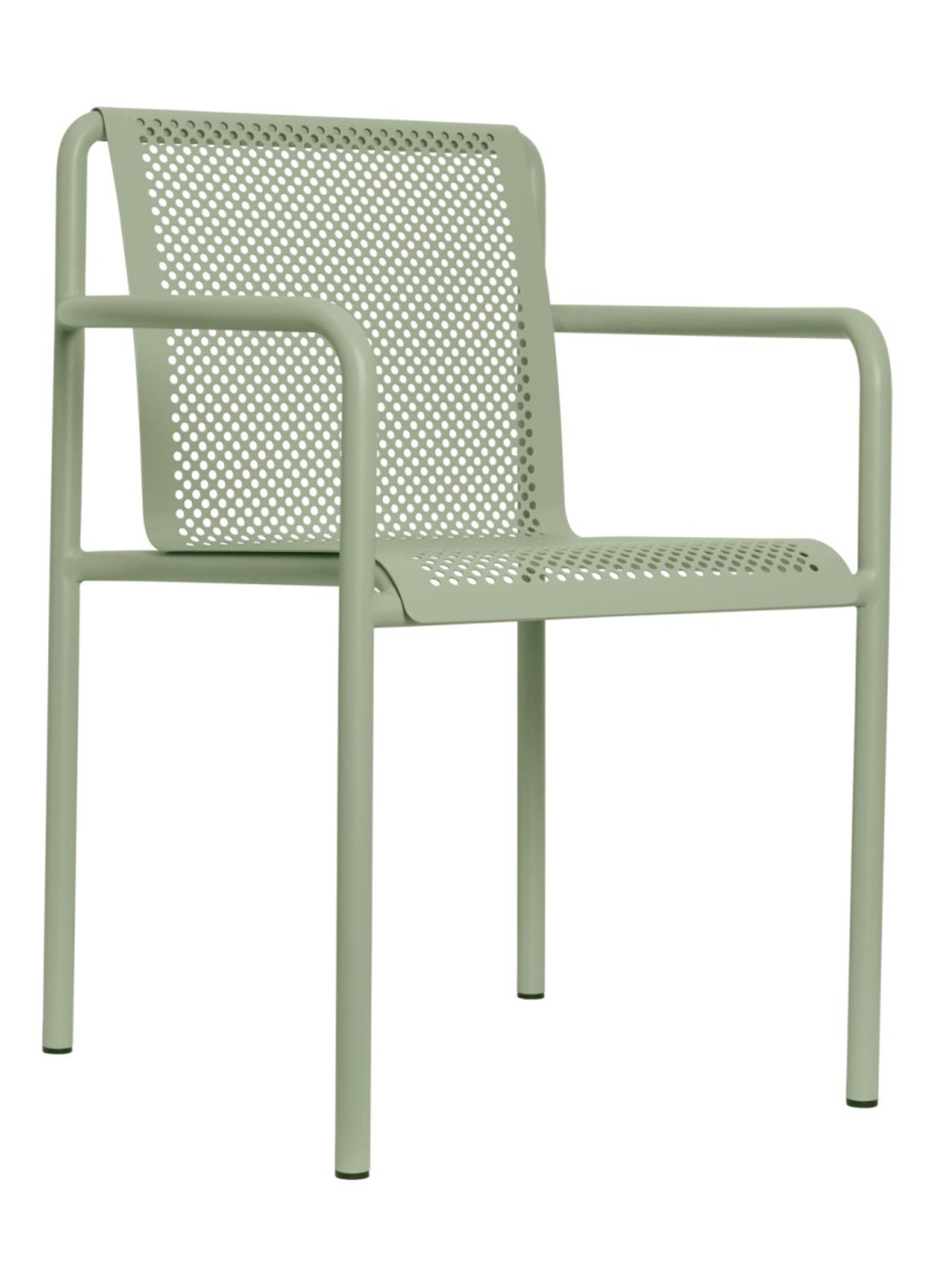 ferm LIVING Dapple stoel met armleuning  - voorkant groen