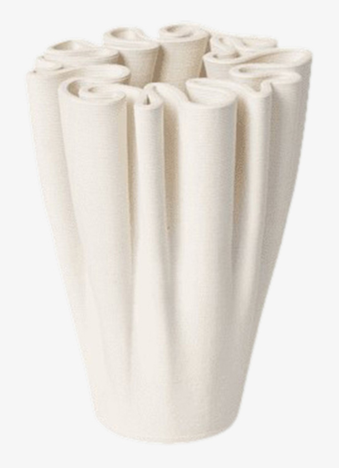 ferm LIVING Dedali vaas 11 cm - voorkant gebroken wit