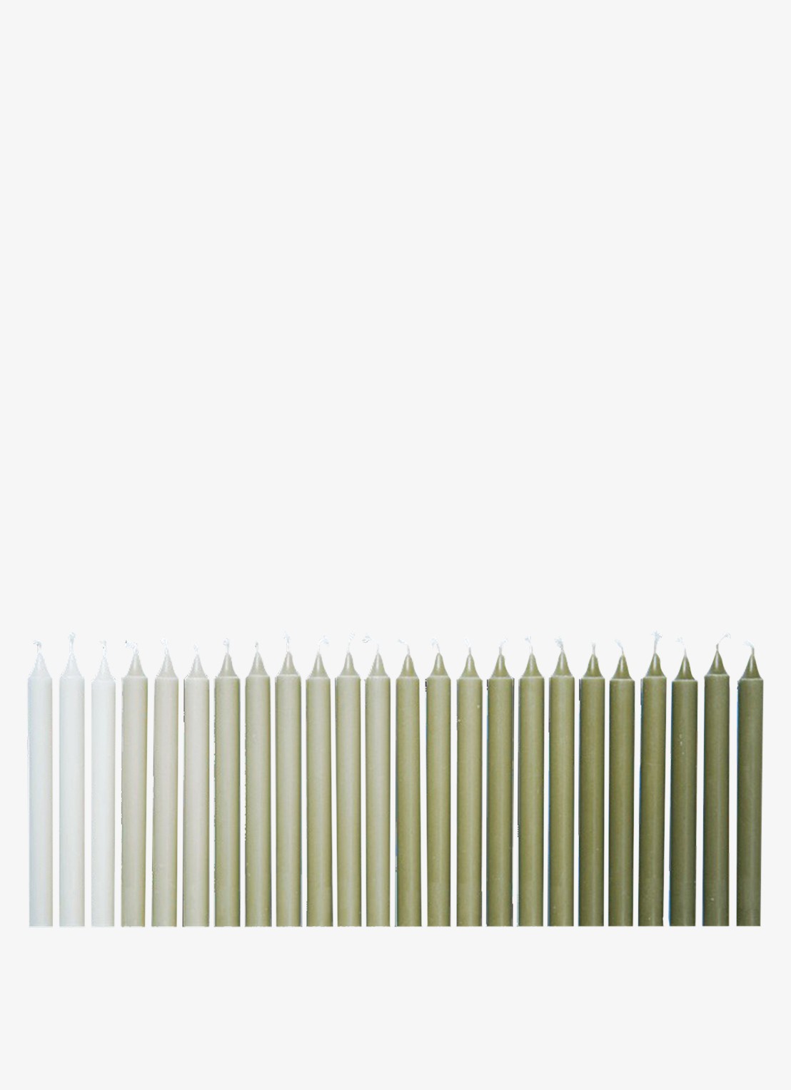 ferm LIVING Dinerkaars 12 cm set van 24 - voorkant khaki