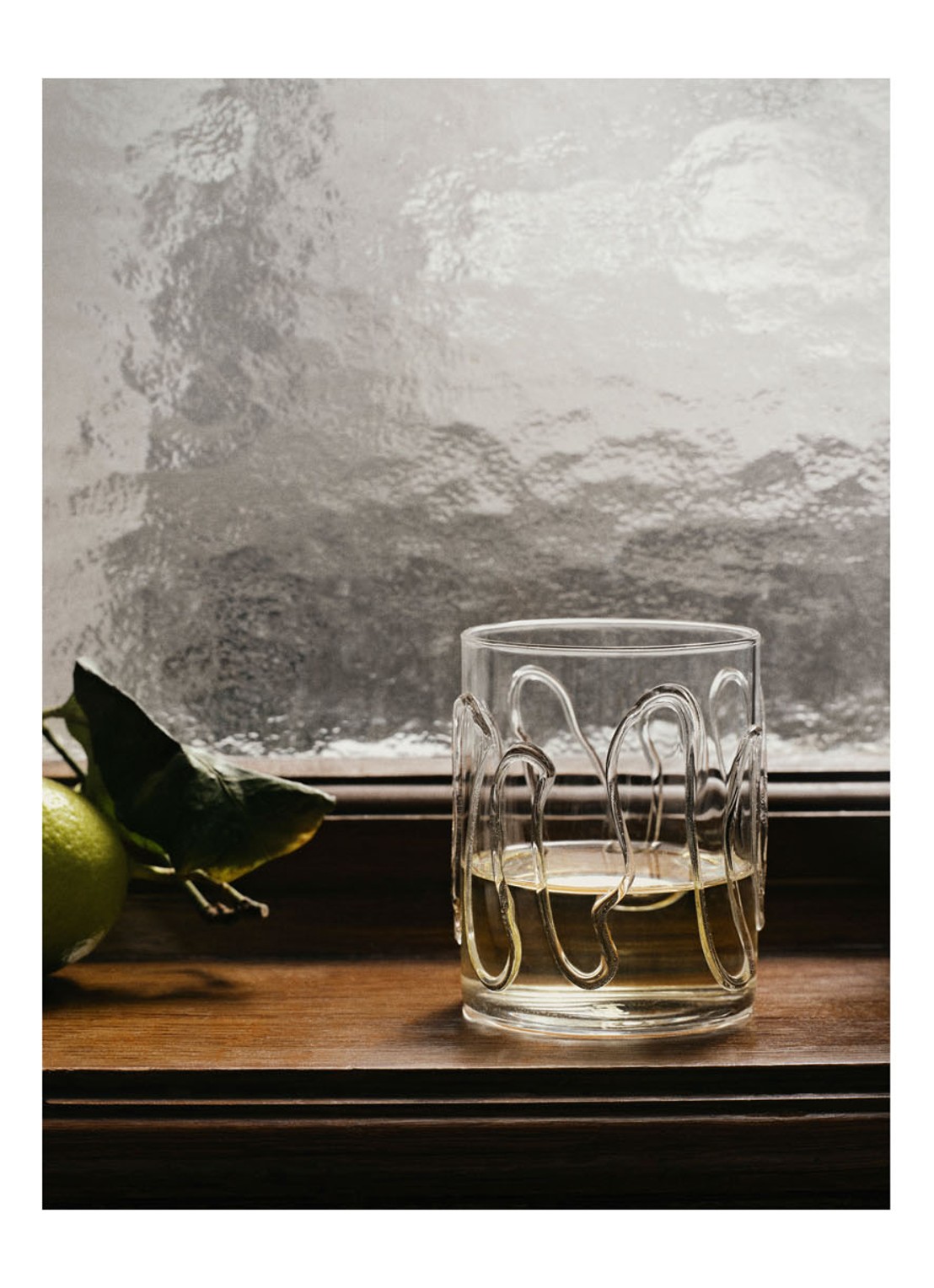 ferm LIVING Doodle Tall waterglas set van 2 - voorkant 2 transparant