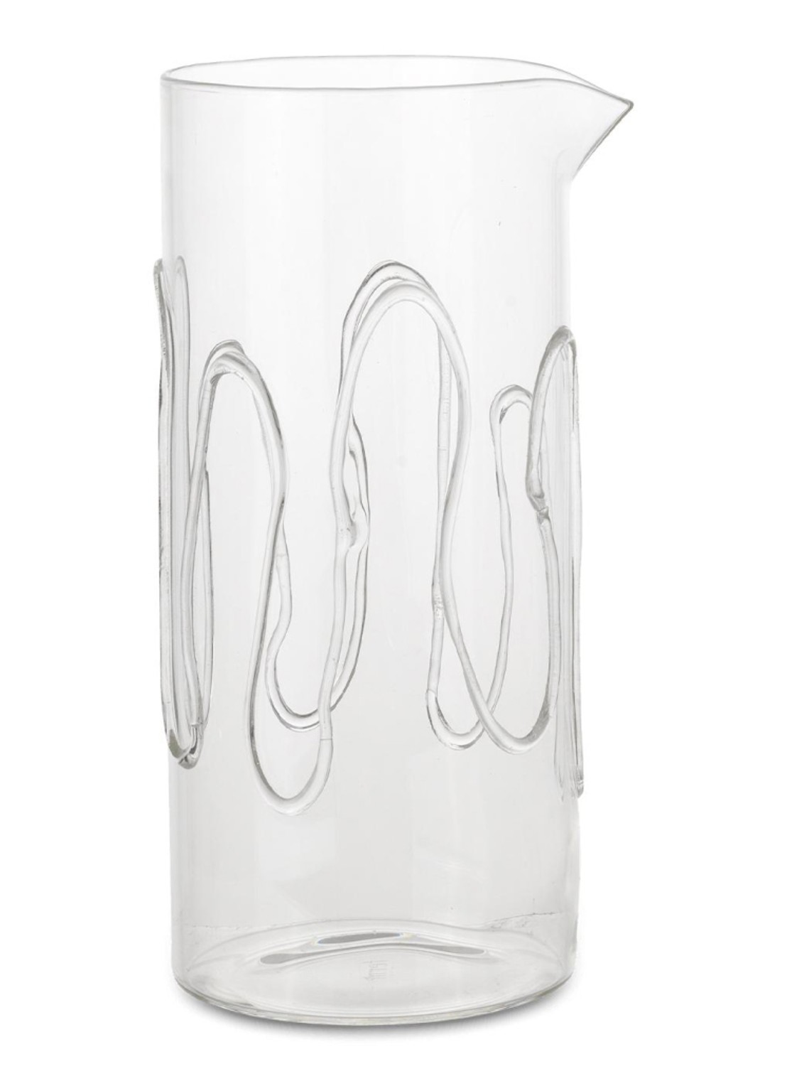 ferm LIVING Doodle waterkaraf 1 liter - voorkant transparant