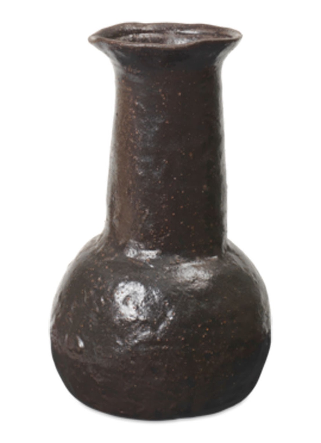 ferm LIVING Doro vaas 27 cm - voorkant donkerbruin