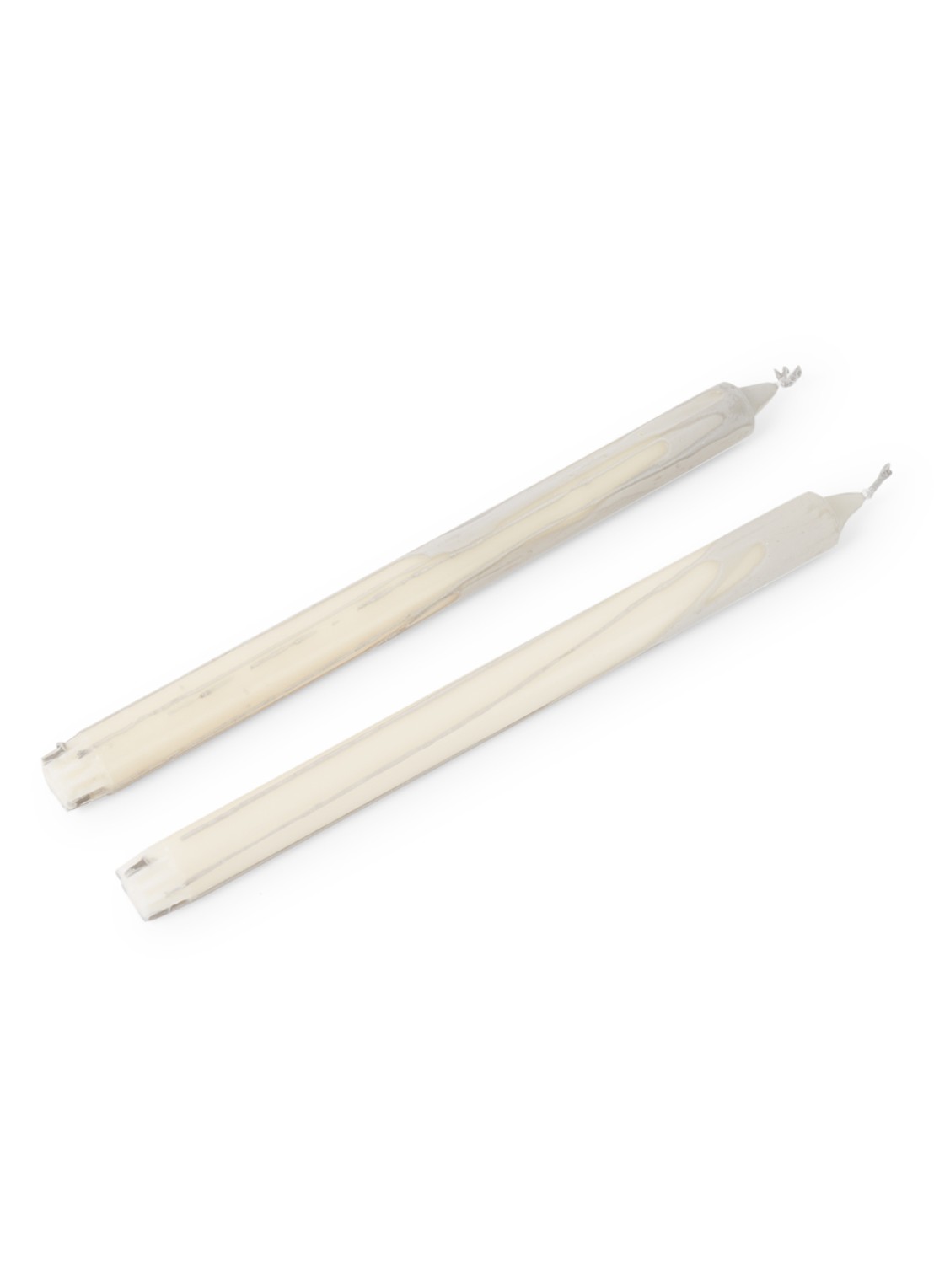 ferm LIVING Dryp kaars 30 cm set van 2 - voorkant lichtgrijs