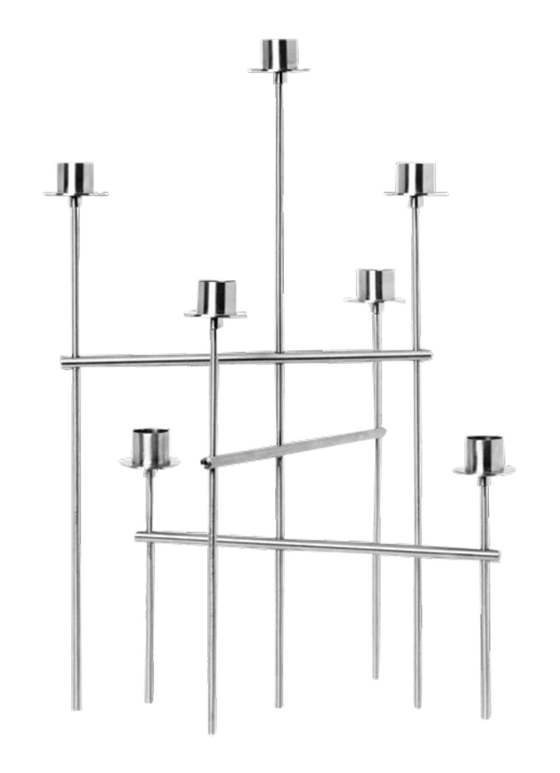 ferm LIVING Elysia kandelaar 41,7 cm - voorkant zilver