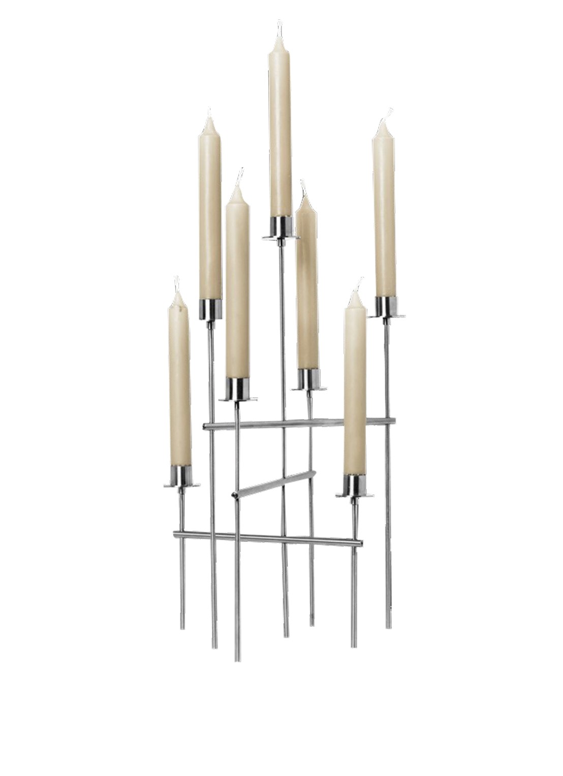 ferm LIVING Elysia kandelaar 41,7 cm - voorkant 2 zilver