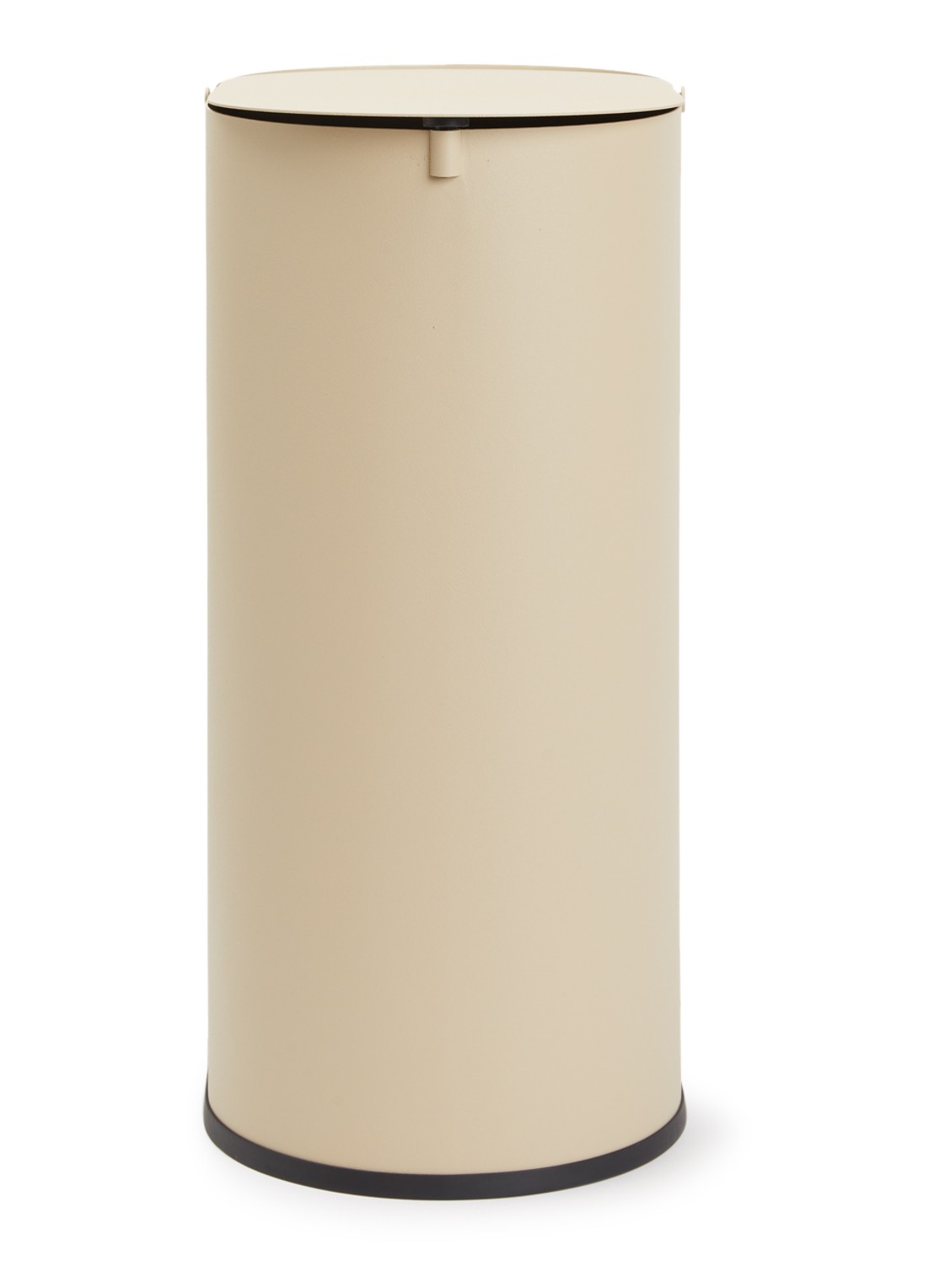 ferm LIVING Enkel prullenbak met deksel 6,6 L - voorkant beige