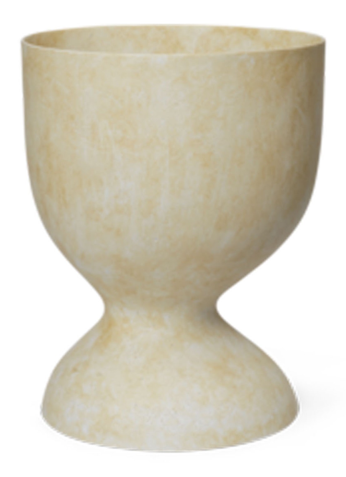 ferm LIVING Evoke bloempot van aardewerk voor binnen en buiten 45 x Ø35 cm - voorkant zand