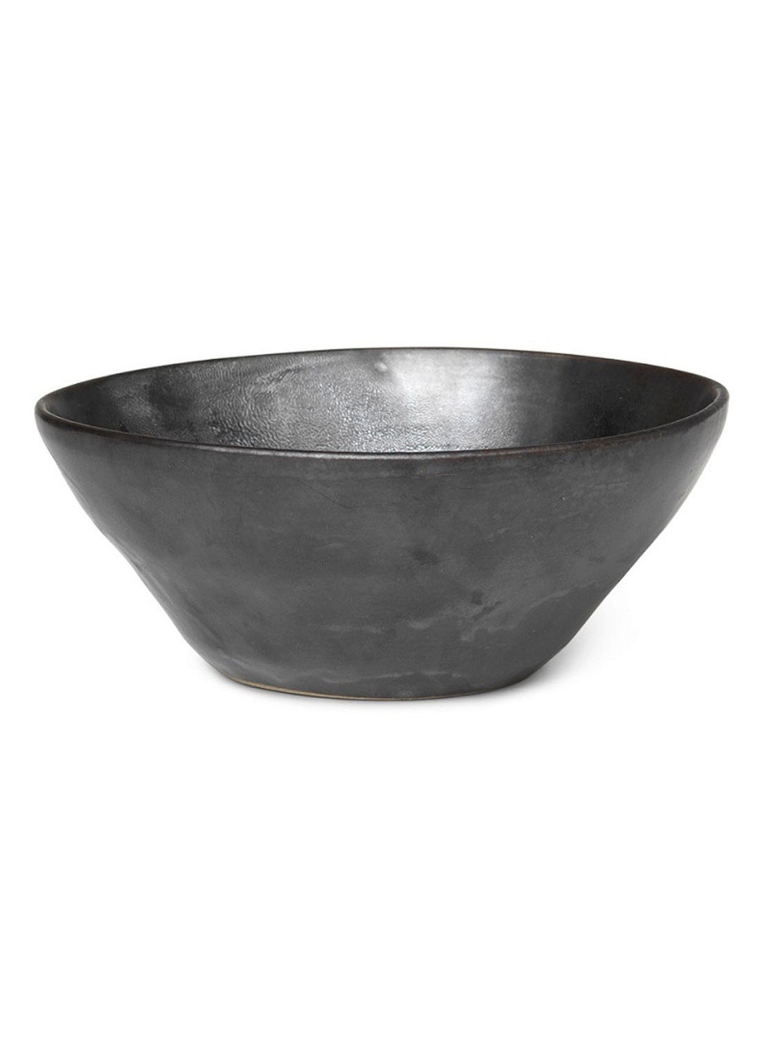 ferm LIVING Flow dessertschaal 14,5 cm - voorkant zwart