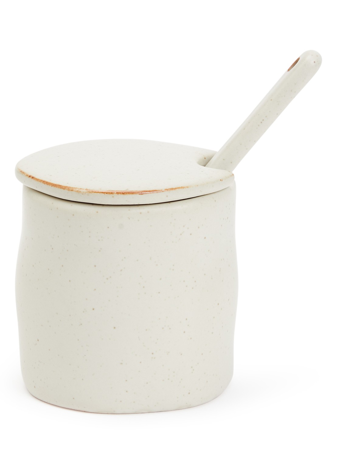 ferm LIVING Flow suikerpot - voorkant gebroken wit