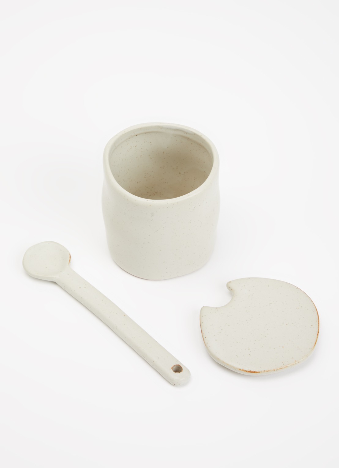 ferm LIVING Flow suikerpot - voorkant 2 gebroken wit