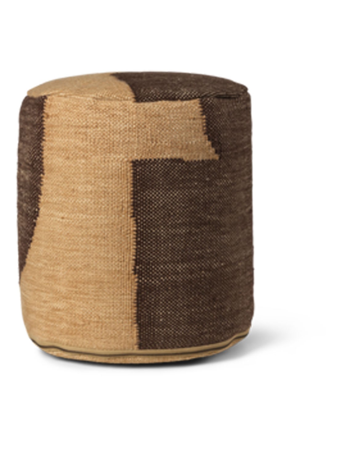 ferm LIVING Forene poef 42 x 38 cm - voorkant multicolor