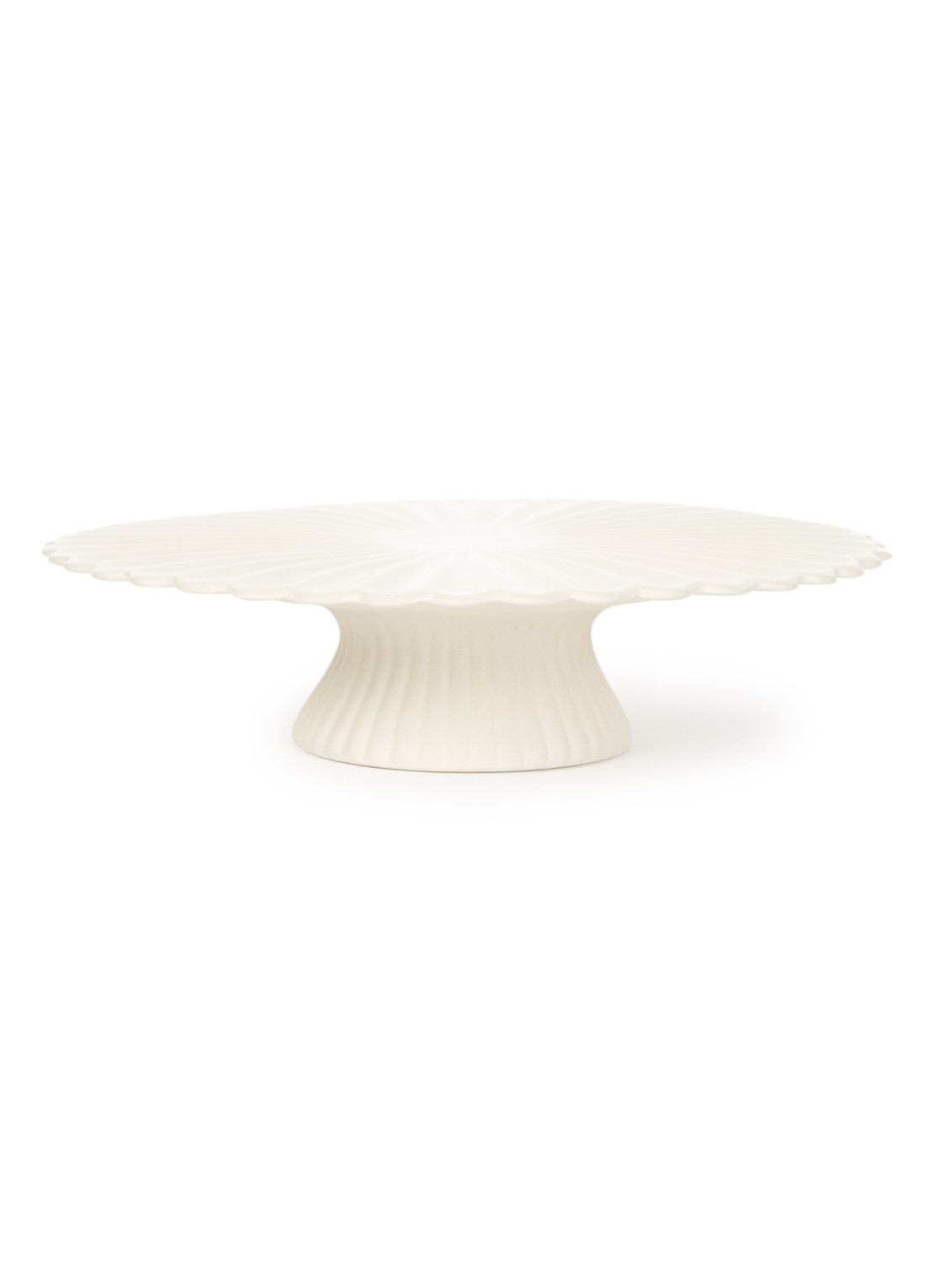 ferm LIVING Fountain taartplateau 31 cm - voorkant gebroken wit