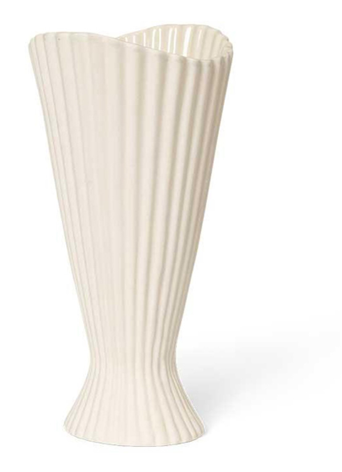 ferm LIVING Fountain vaas 23 cm - achterkant gebroken wit