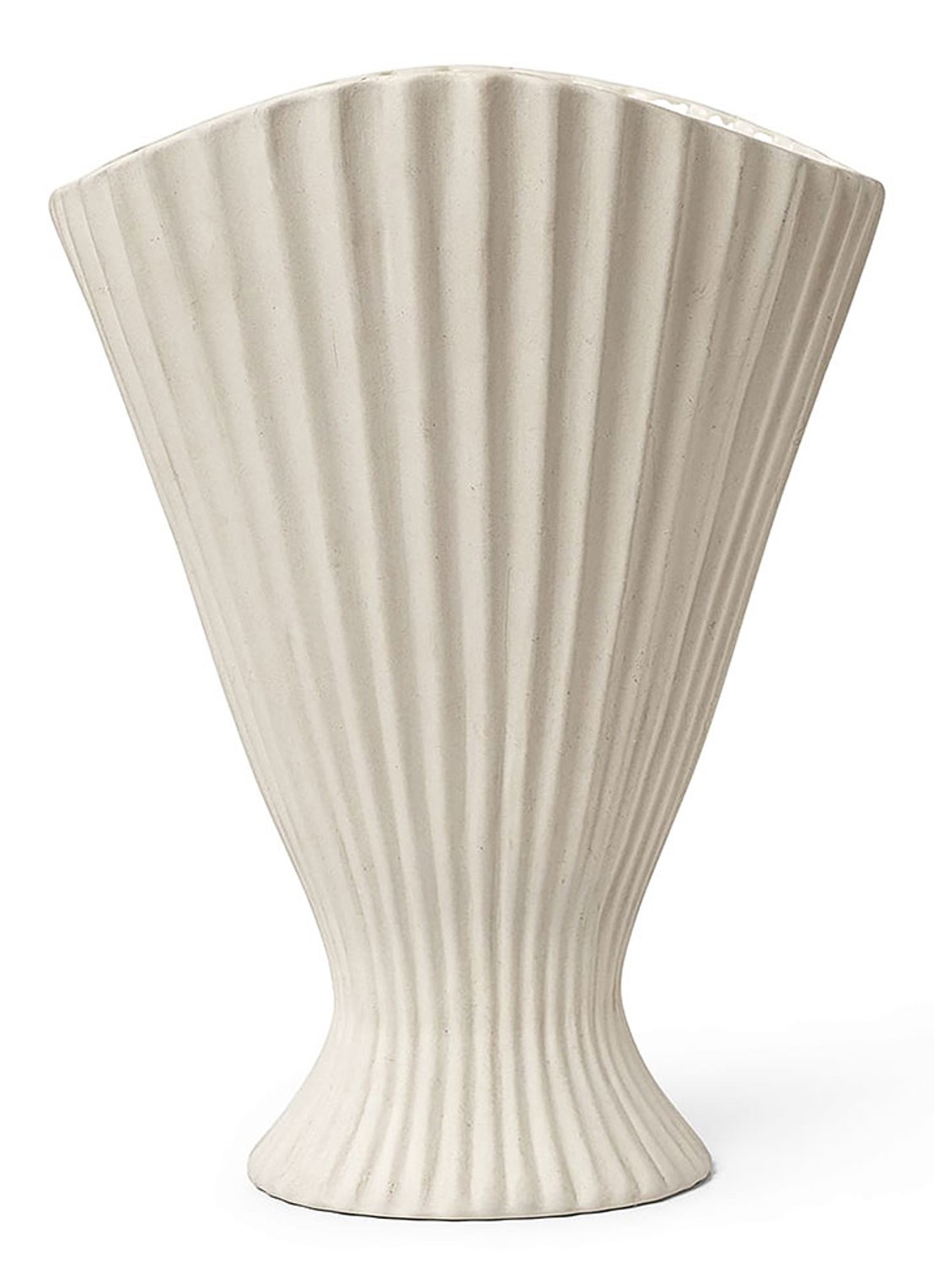 ferm LIVING Fountain vaas 31 cm - voorkant gebroken wit