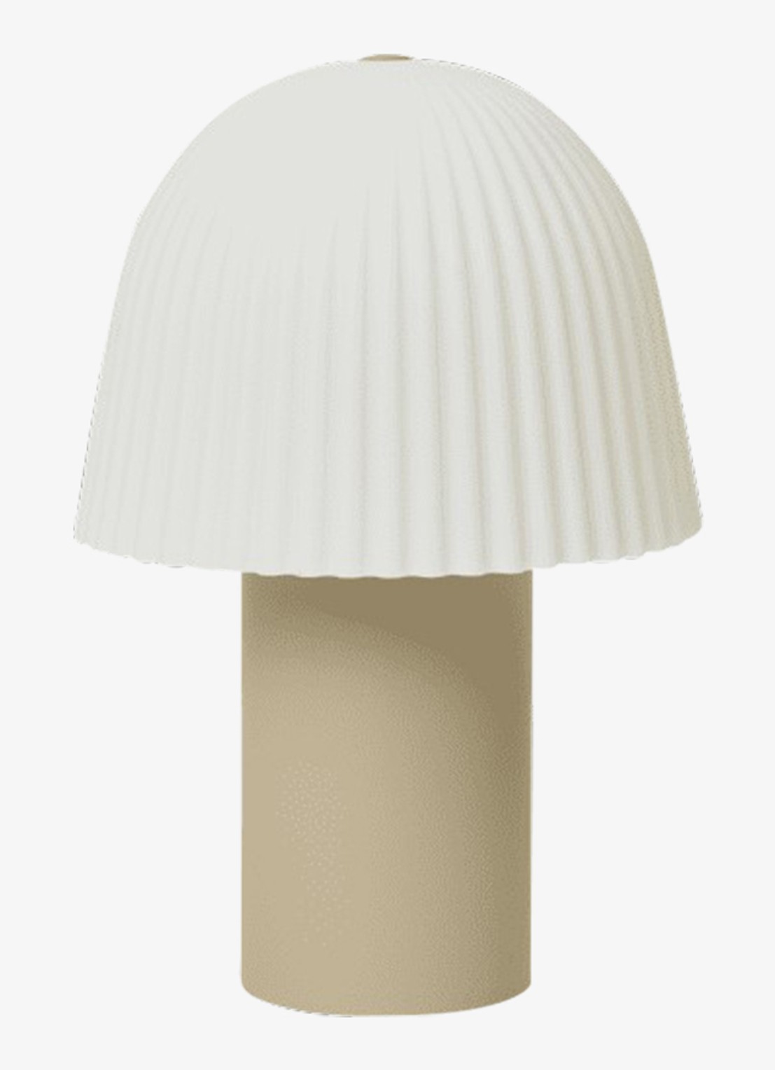 ferm LIVING Frill port tafellamp 22 cm - voorkant gebroken wit