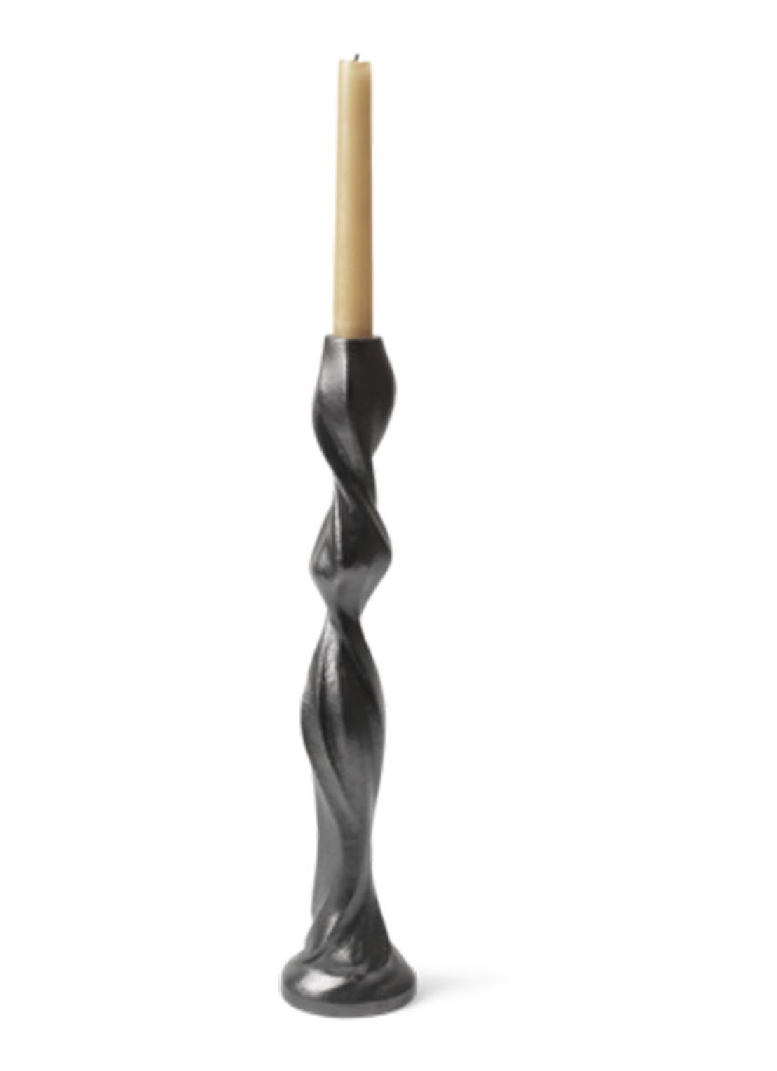 ferm LIVING Gale Large kandelaar 37,5 cm - voorkant zwart